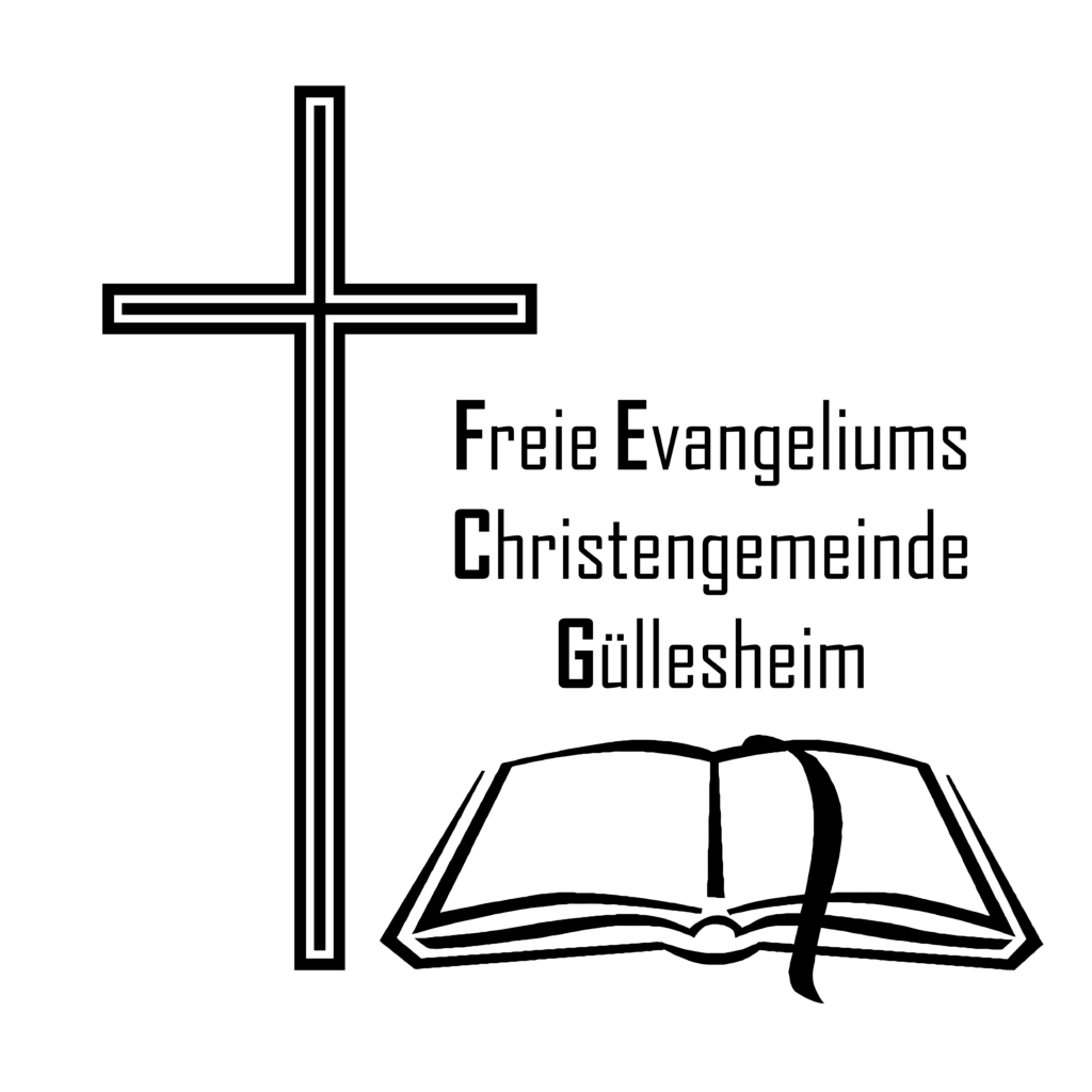 Logo: Kreuz und aufgeschlagene Bibel – Freie Evangeliums Christengemeinde Güllesheim